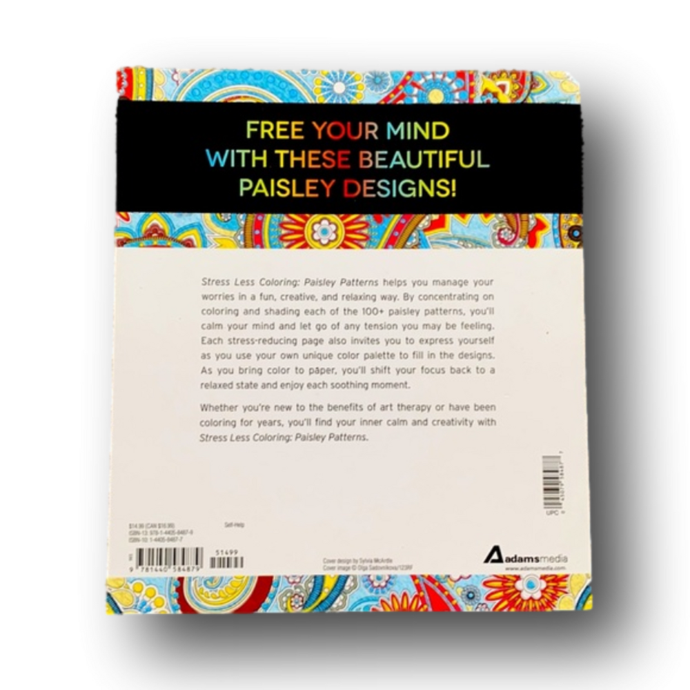 Stress Less Adult Coloring Book - Paisley Patterns - Brand New - Picture 2 of 9